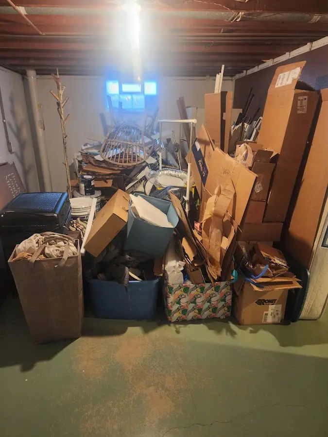 Roll-off dumpster container at job site for 4 Yard Dumpster Rental in Newburyport